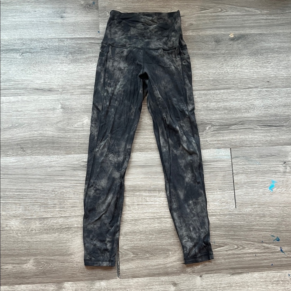 SHEIN Black Tie-Dye Leggings